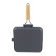 Gjutjärnspanna grill med fällbart handtag i trä, 24x24 cm | Gjutjärnspanna grill med fällbart handtag i trä, 24x24 cm | | |