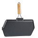 Gjutjärnspanna grill med fällbart handtag i trä, 35x21 cm | Gjutjärnspanna grill Gjutjärnspanna grill med fällbart handtag i trä, 35x21 cm | Gjutjärnspanna grill | Gjutjärnspanna |