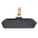 Gjutjärnspanna grill med fällbart handtag i trä, 35x21 cm | Gjutjärnspanna grill Gjutjärnspanna grill med fällbart handtag i trä, 35x21 cm | Gjutjärnspanna grill | Gjutjärnspanna |