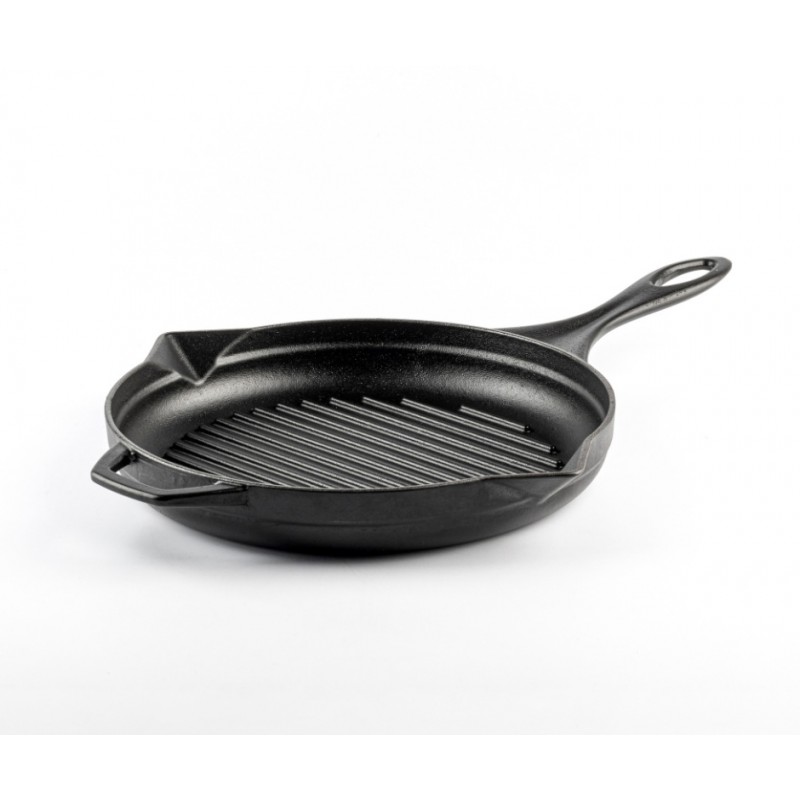 Emaljerad gjutjärnspanna grill Hosse, Black Onyx, Ф24cm - Gjutjärnspanna