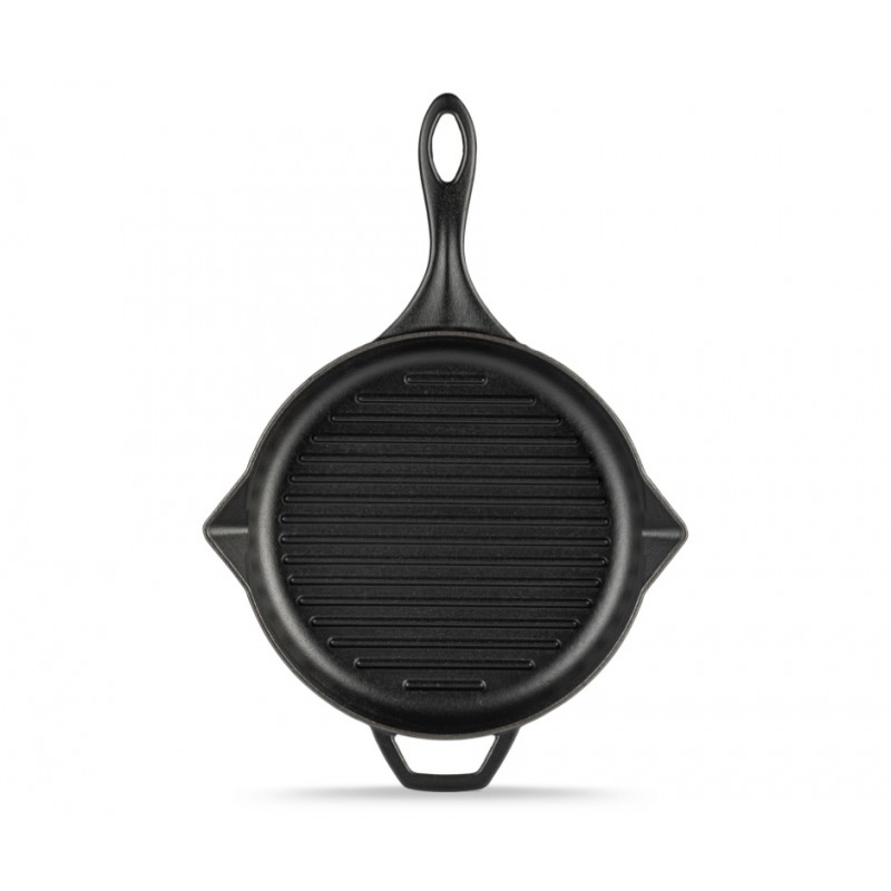 Emaljerad gjutjärnspanna grill Hosse, Black Onyx, Ф28cm - Gjutjärnspanna grill