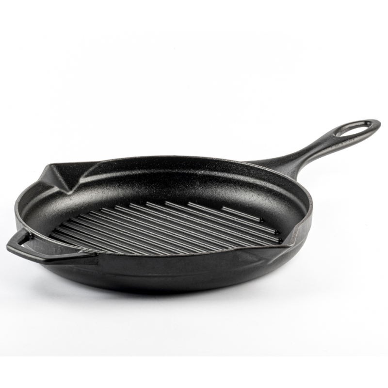 Emaljerad gjutjärnspanna grill Hosse, Black Onyx, Ф28cm - Svart kokkärl i gjutjärn