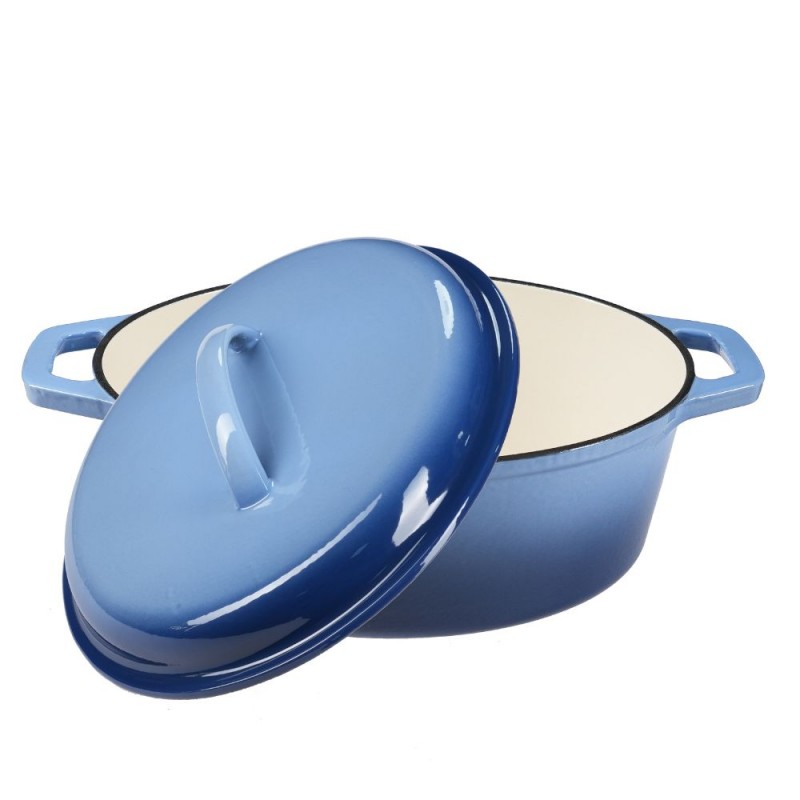 Emaljerad gjutjärnsgryta, Blå, oval, 33x27см - Produktjämförelse