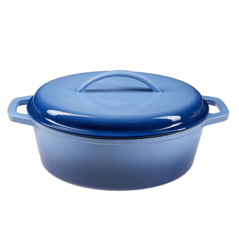 Emaljerad gjutjärnsgryta, Blå, oval, 33x27см - Produktjämförelse